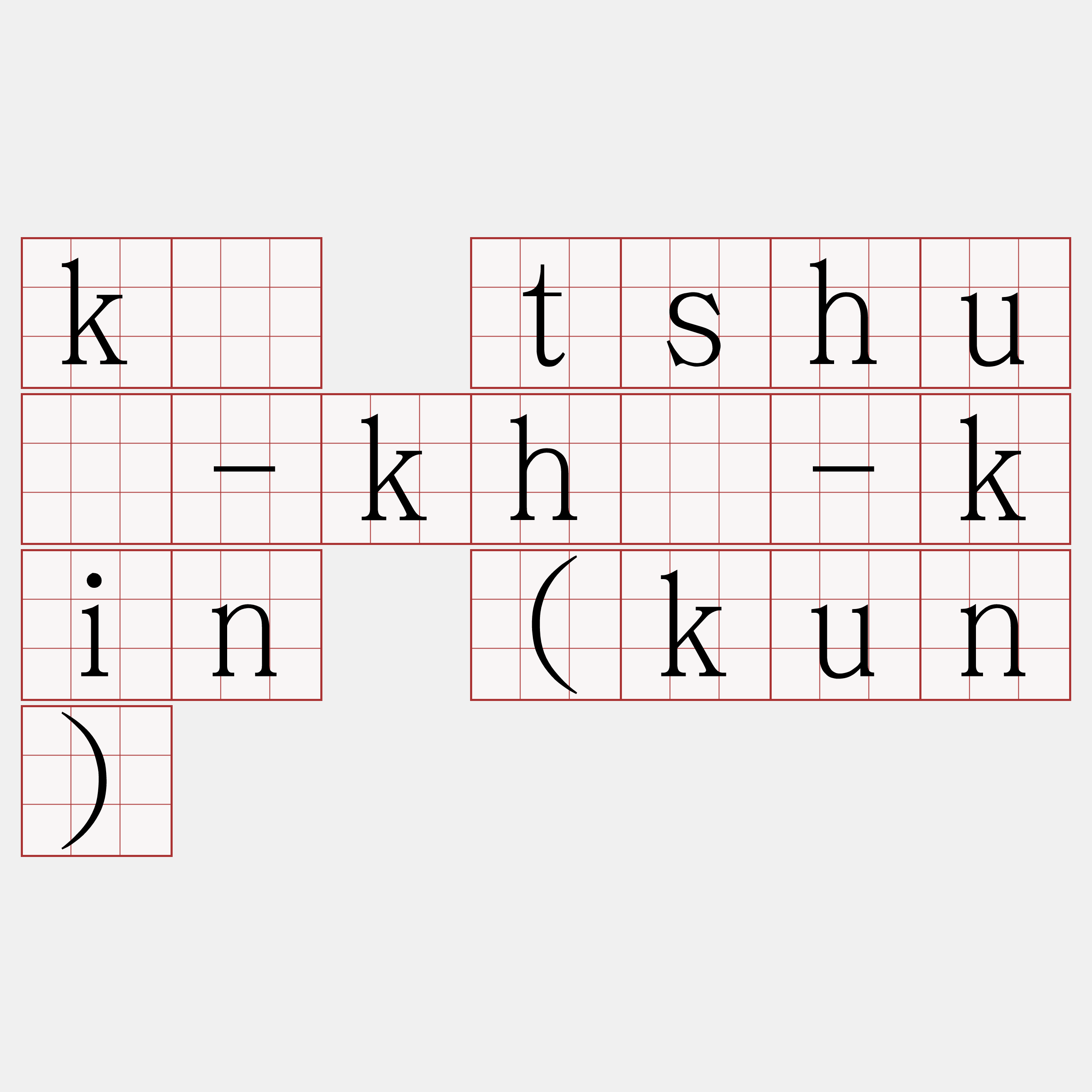 kā tshuì-khí-kin (kun)